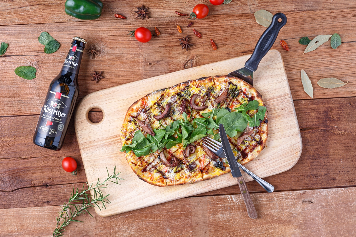 램 스테이크 피자