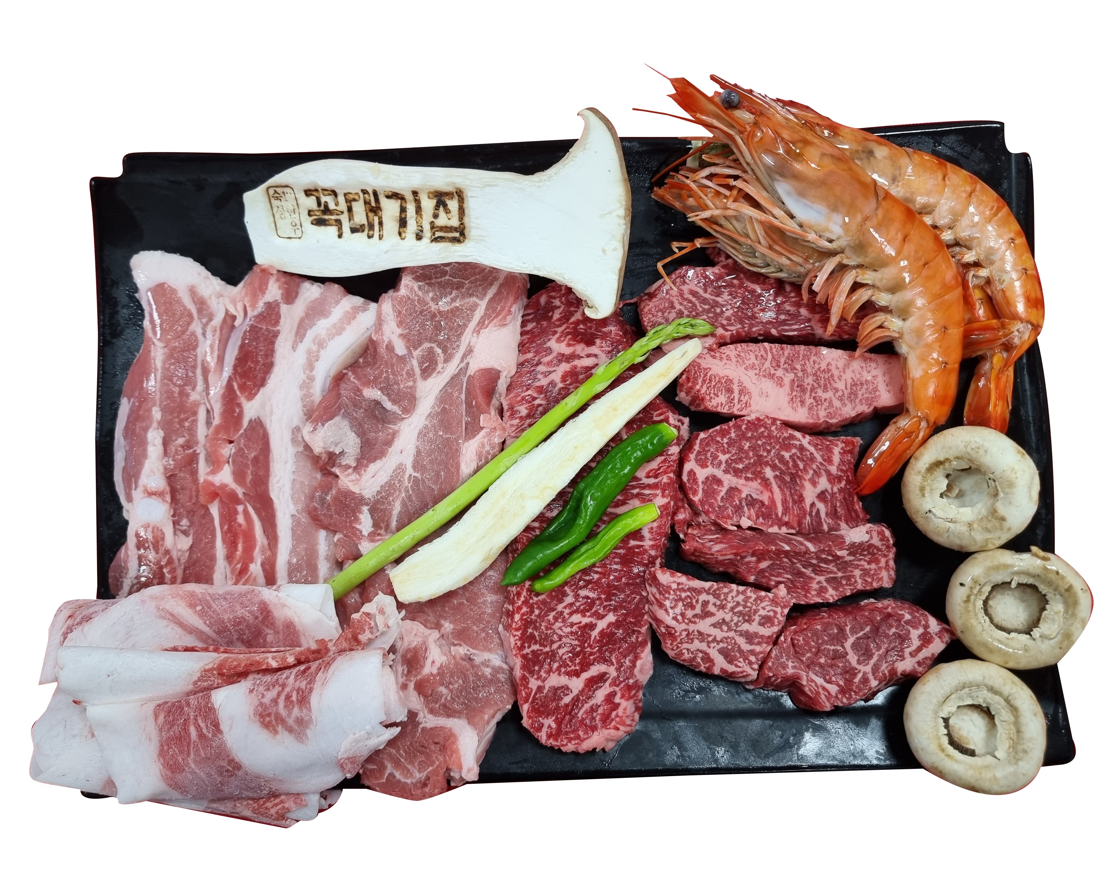 한우/흑돈 모둠세트 ( 3~4인 ) 1Kg