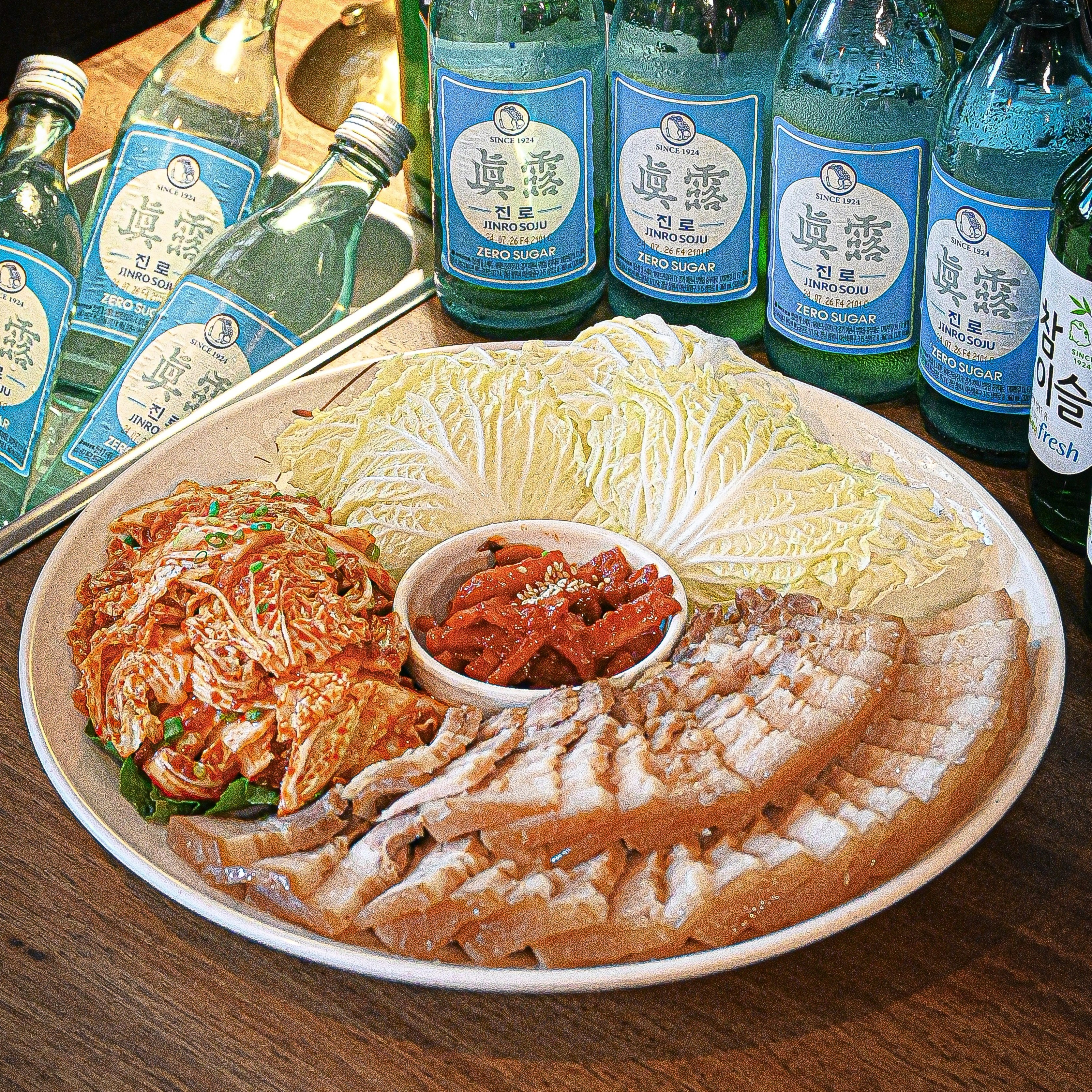 매운 김치 오겹보쌈