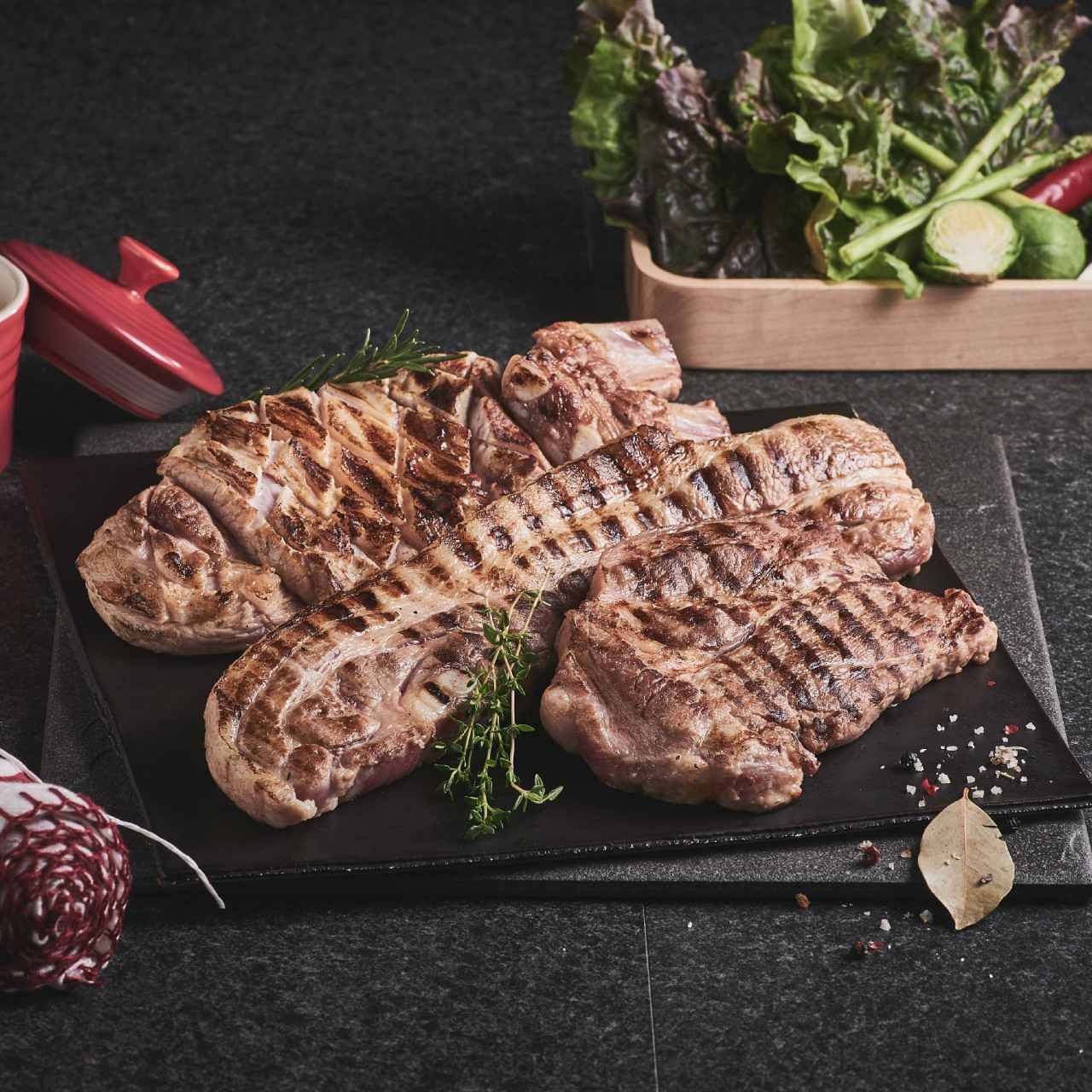 모둠한판(삼겹살180g+특목살180g+생갈비240g)