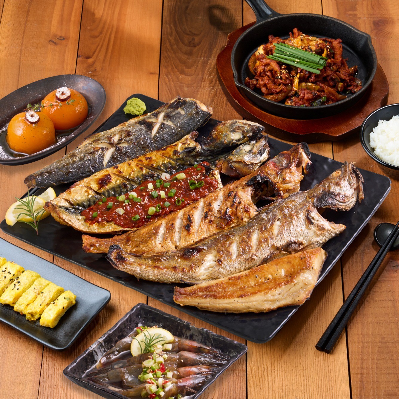 모듬구이 한상 4인+석쇠고추장불고기
