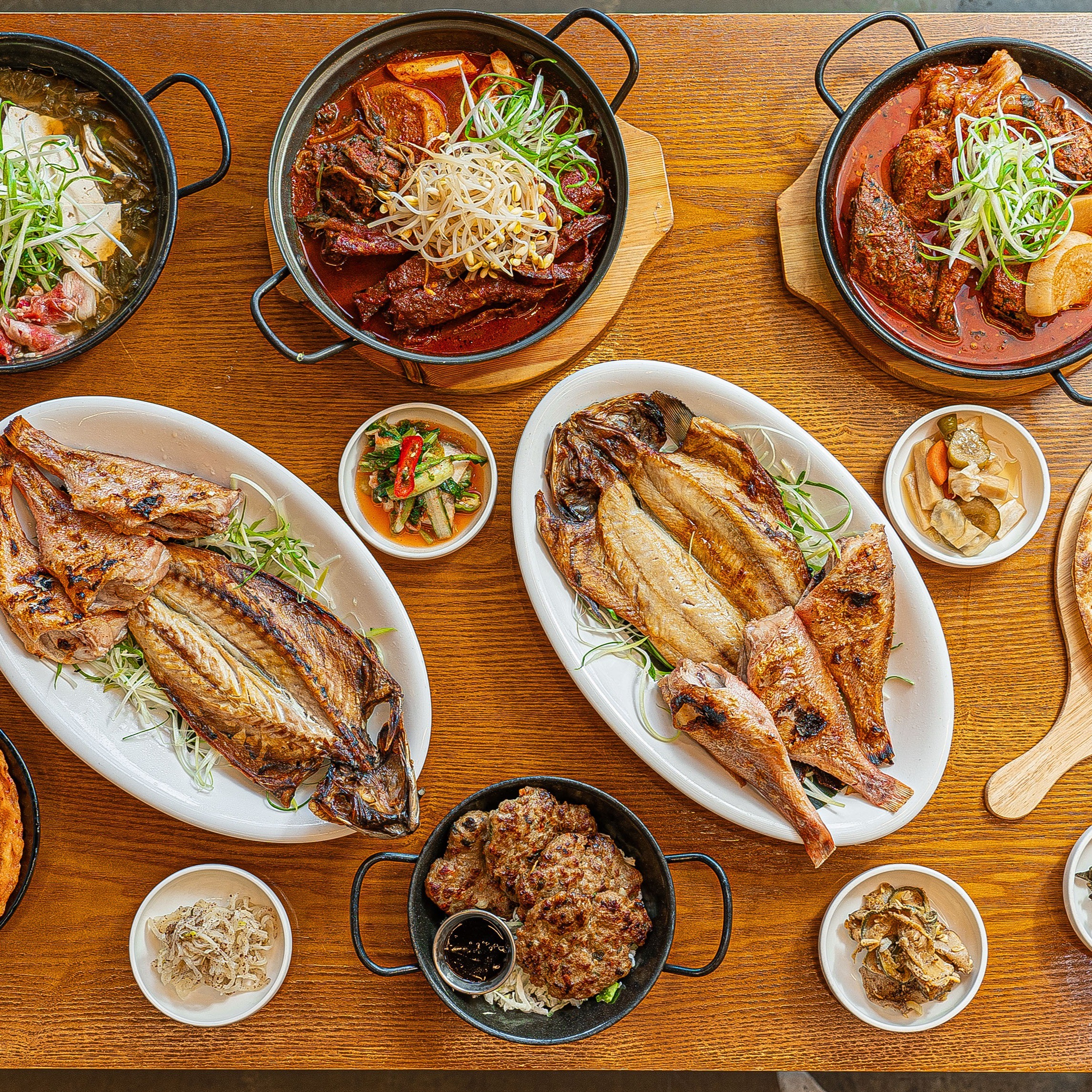 다나오는 청국장 정찬 (더덕구이, 생선구이,꼬막 포함). 2인부터