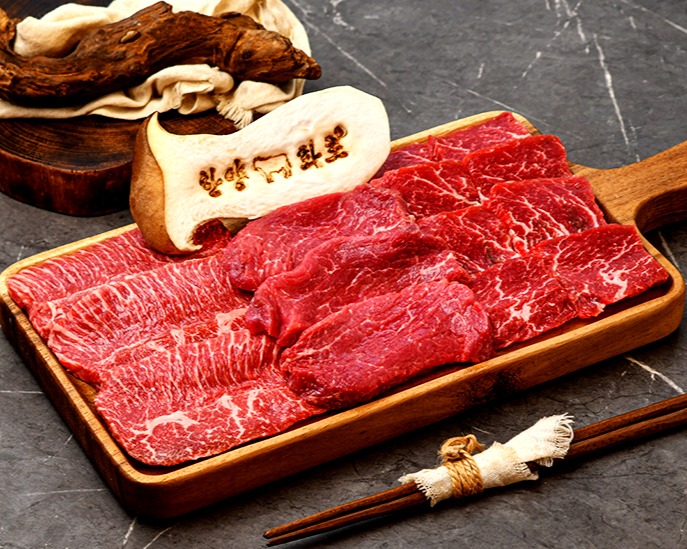 한양 한판B 800g (채끝살, 부채살, 치마살)