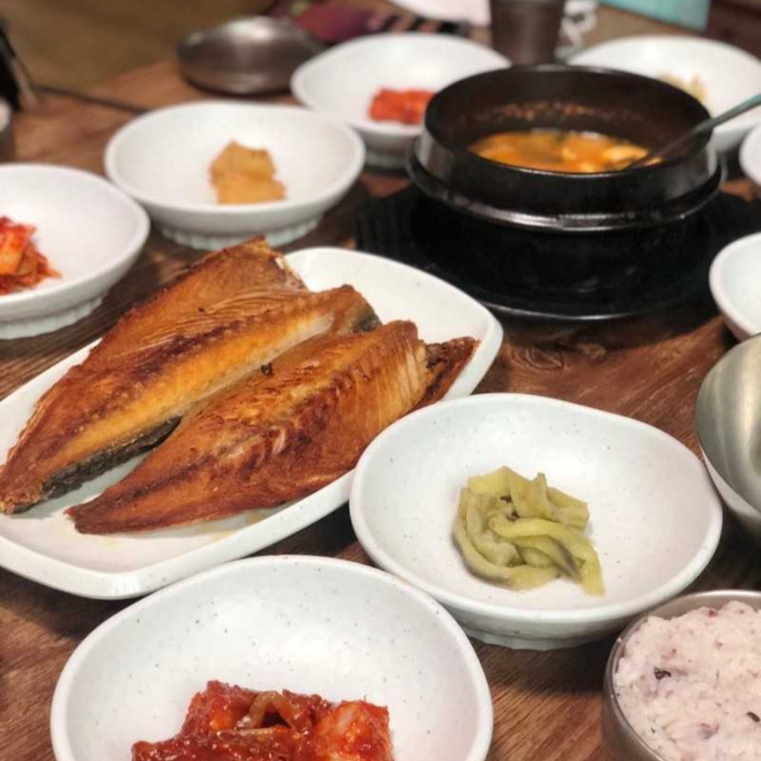 간고등어 구이 + 청국장
