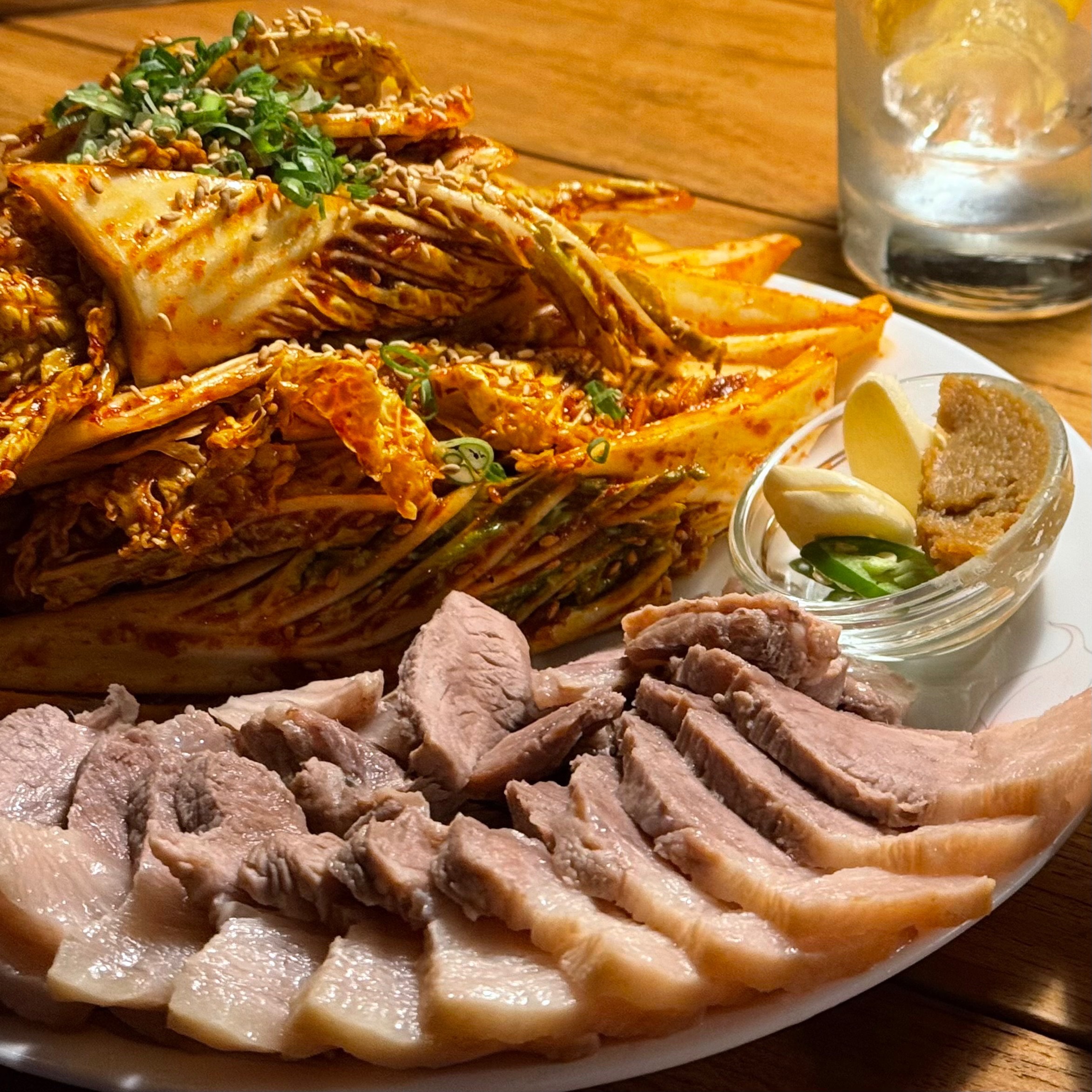 겉절이와 수육