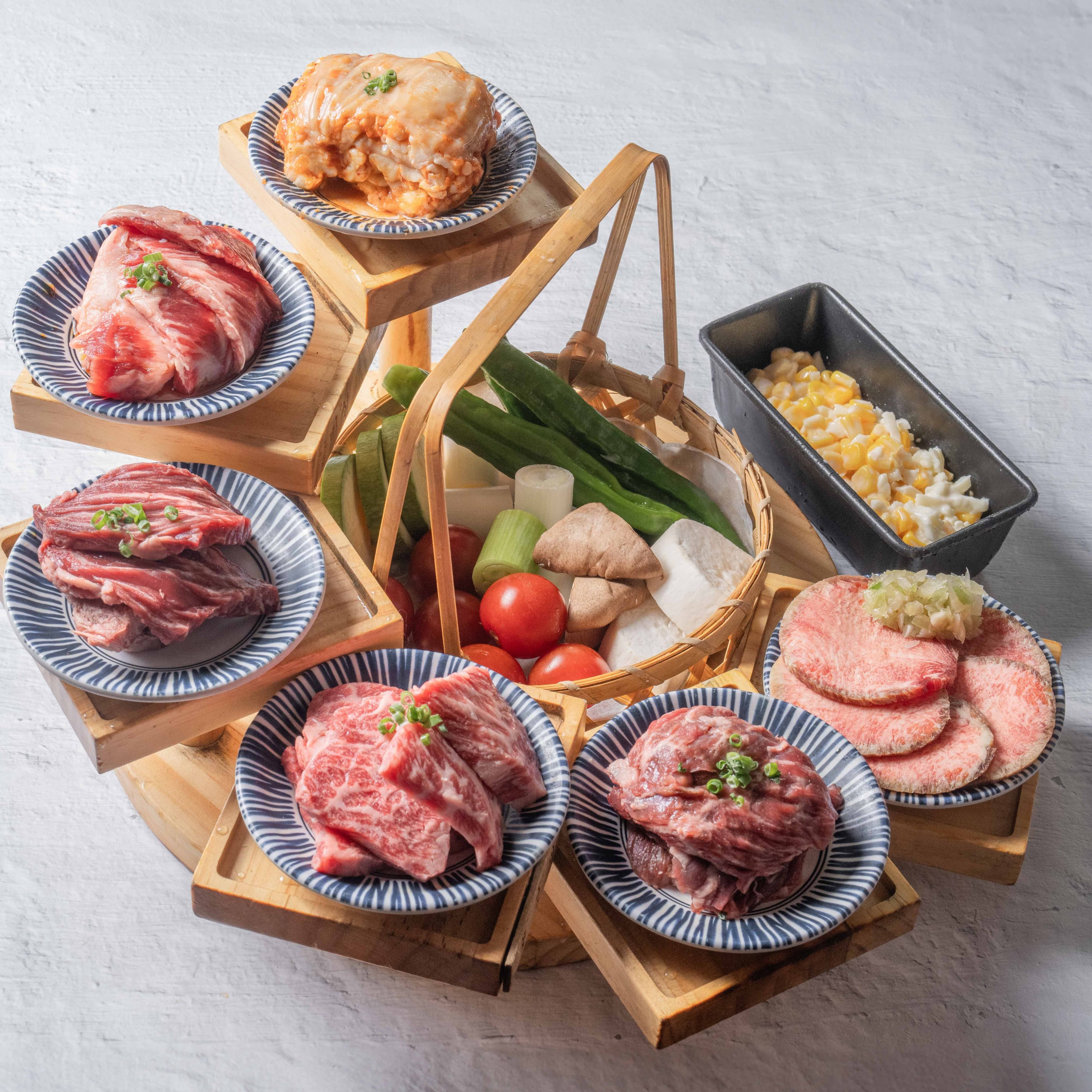 야 SET 2인 (고기모리 + 트러플 한우육회 + 임실치즈 4P + 야채모리 + 붕어사시미)