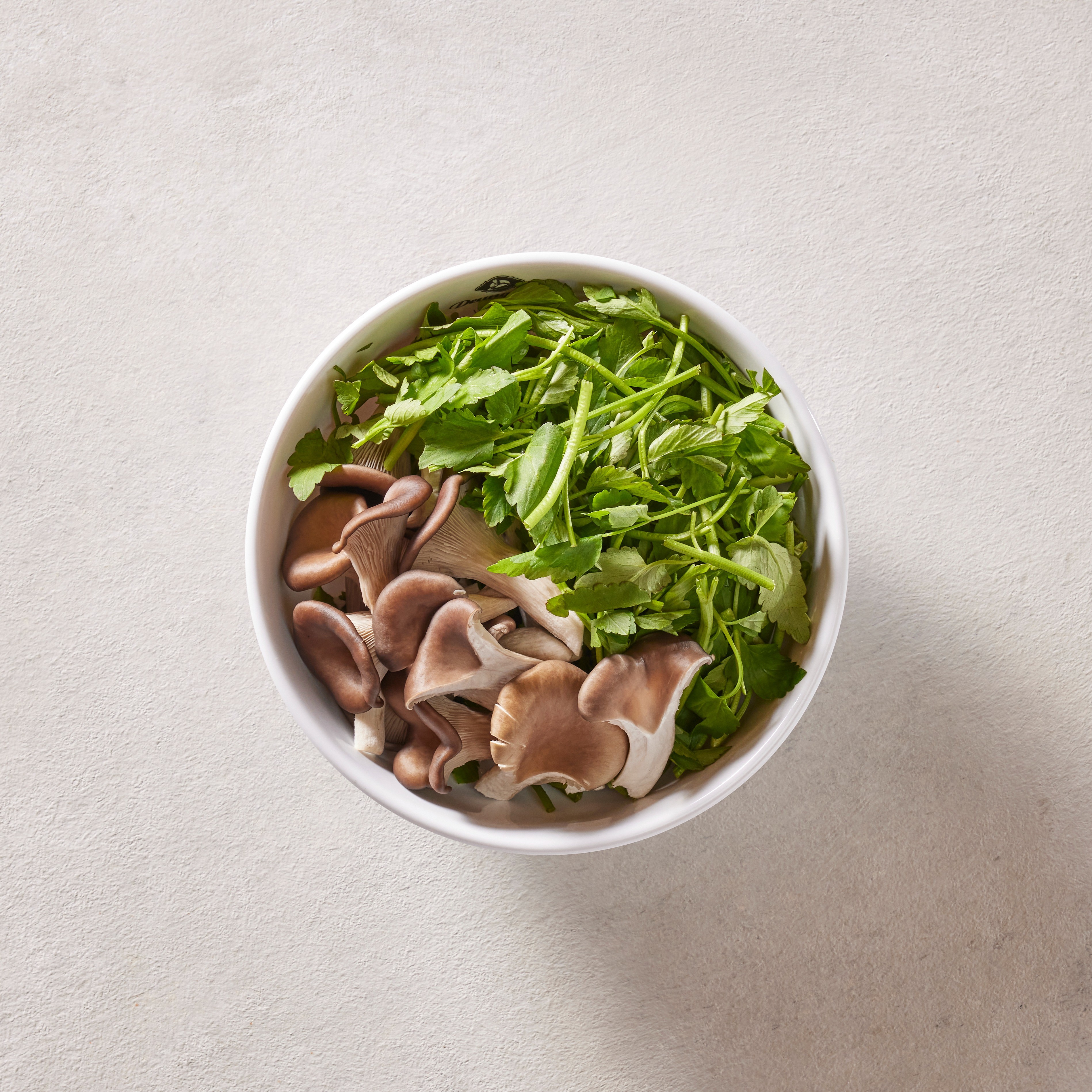 야채(미나리+버섯)